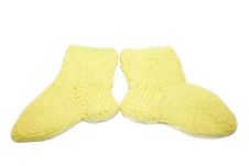 Baby-Socks - Yellow Royalty Free Stock Photography