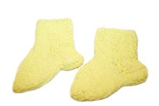 Baby-Socks - Yellow Royalty Free Stock Images
