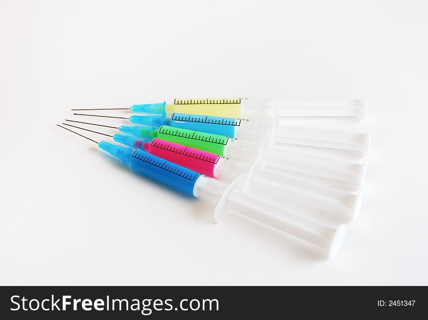 Glaring Colored Syringe