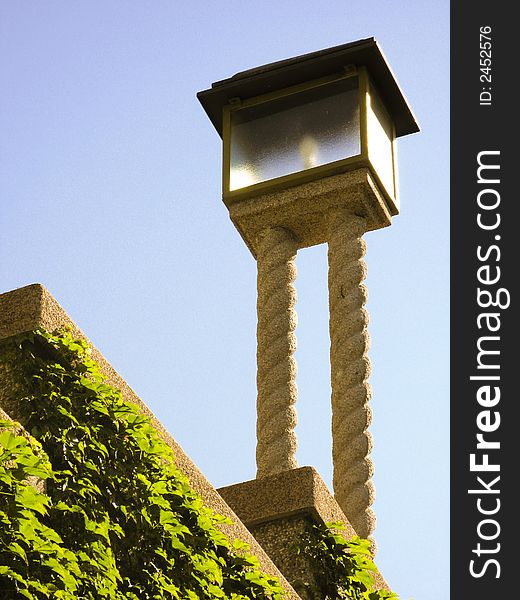 Old classic style stone lantern in Zagreb - Croatia