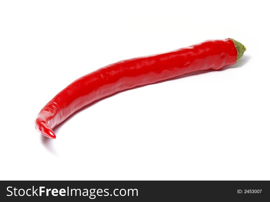 Red pepper isolated on white