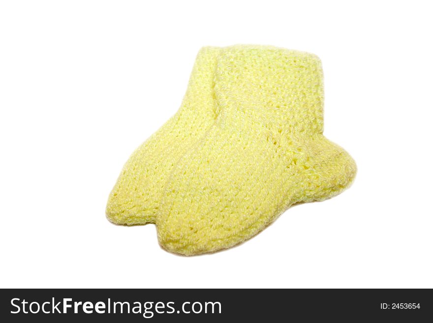 Digital photo of  knitted baby-socks. Digital photo of  knitted baby-socks.