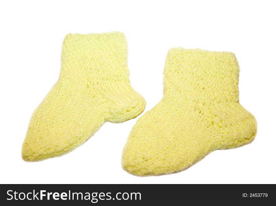 Digital photo of  knitted baby-socks. Digital photo of  knitted baby-socks.