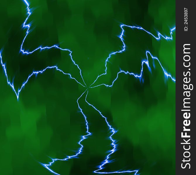 Abstract wave of electricity with a lightning bolt. Abstract wave of electricity with a lightning bolt