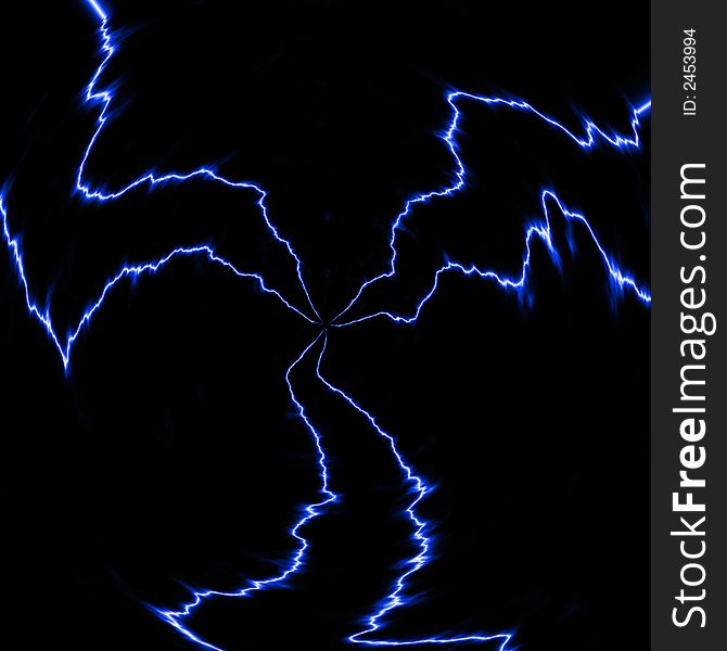 Abstract wave of electricity with a lightning bolt. Abstract wave of electricity with a lightning bolt