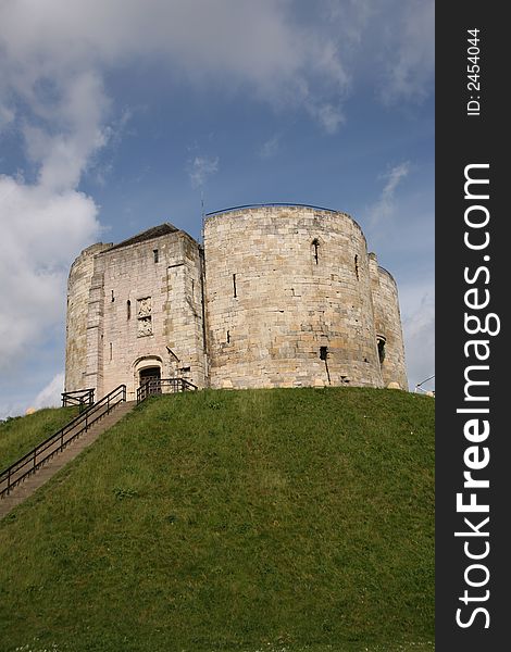 Cliffords Tower. A medieval keep in the centre of York, England. The scene of a massacre of the jews. Cliffords Tower. A medieval keep in the centre of York, England. The scene of a massacre of the jews.