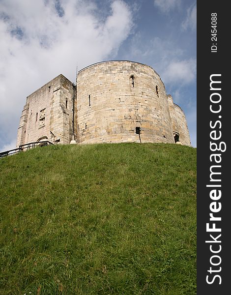 Cliffords Tower. A medieval keep in the centre of York, England. The scene of a massacre of the jews. Cliffords Tower. A medieval keep in the centre of York, England. The scene of a massacre of the jews.