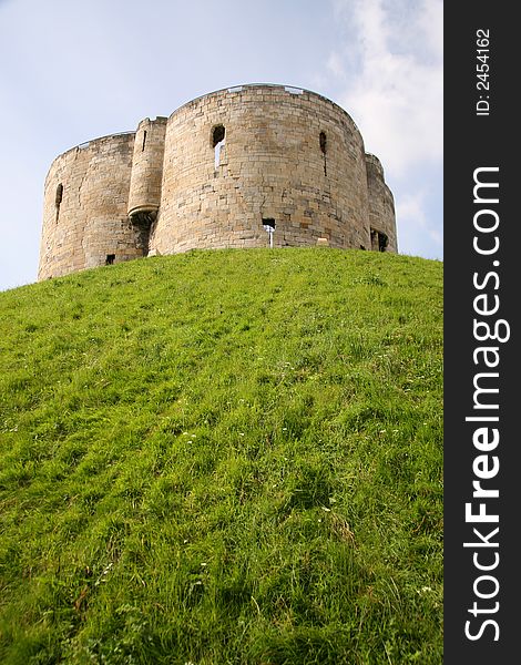 Cliffords Tower. A medieval keep in the centre of York, England. The scene of a massacre of the jews. Cliffords Tower. A medieval keep in the centre of York, England. The scene of a massacre of the jews.