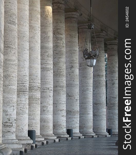 Arcade of the Vatican - Saint Peter Square. Arcade of the Vatican - Saint Peter Square