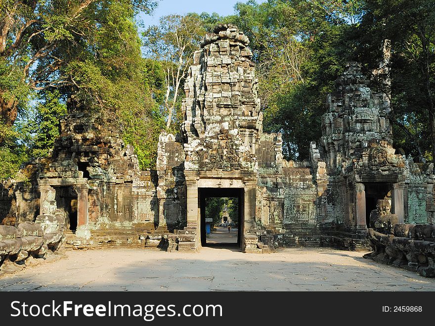 Angkor Thom North Gate tower, Angkor, Cambodia