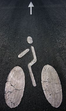 Bicycle Path Way Royalty Free Stock Photo Bicycle Path Way Royalty Free Stock Photo