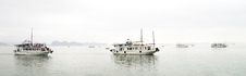 Tourist Boats In Halong Bay, Vietnam. Stock Photos Tourist Boats In Halong Bay, Vietnam. Stock Photos