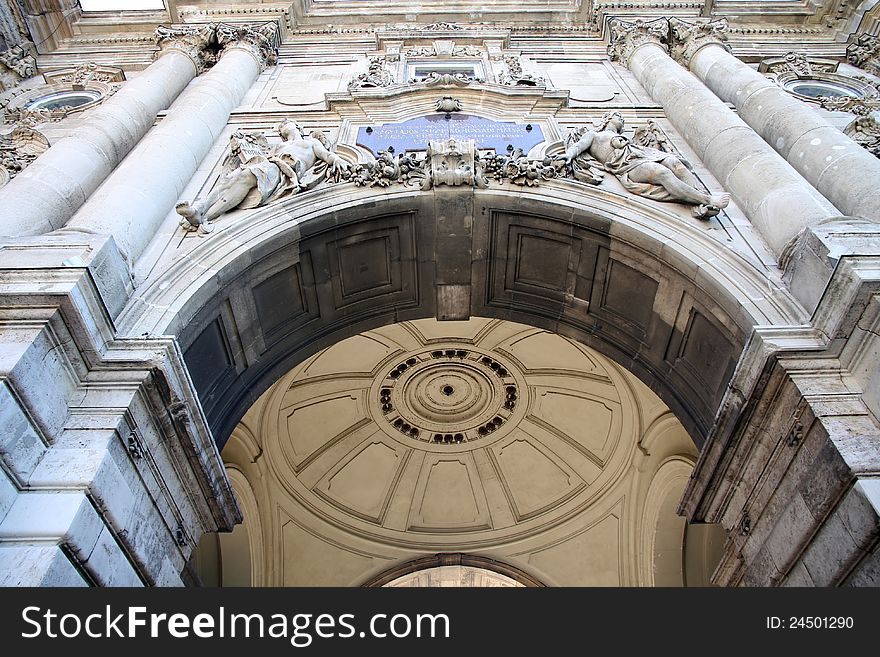 Details of Buda Castle in Budapest, Hungary