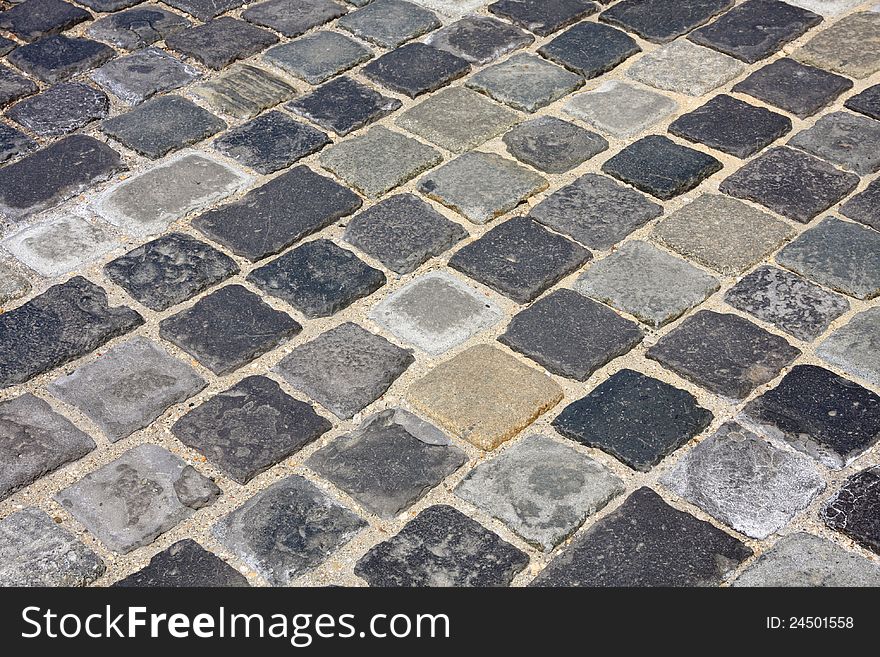 Details shot of street paved with cobblestone Ð°t Buda castle in Budapest, Hungary. Details shot of street paved with cobblestone Ð°t Buda castle in Budapest, Hungary