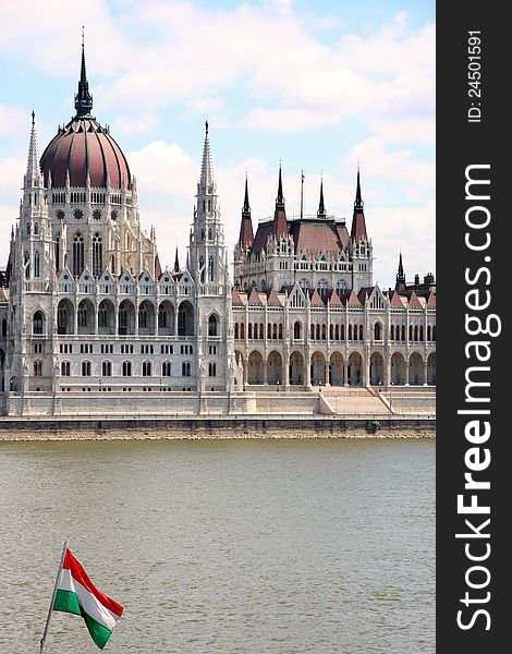 The parliament building in Budapest, Hungary