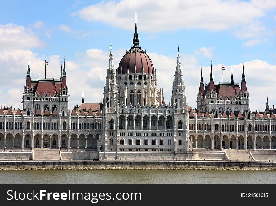 The parliament building in Budapest, Hungary