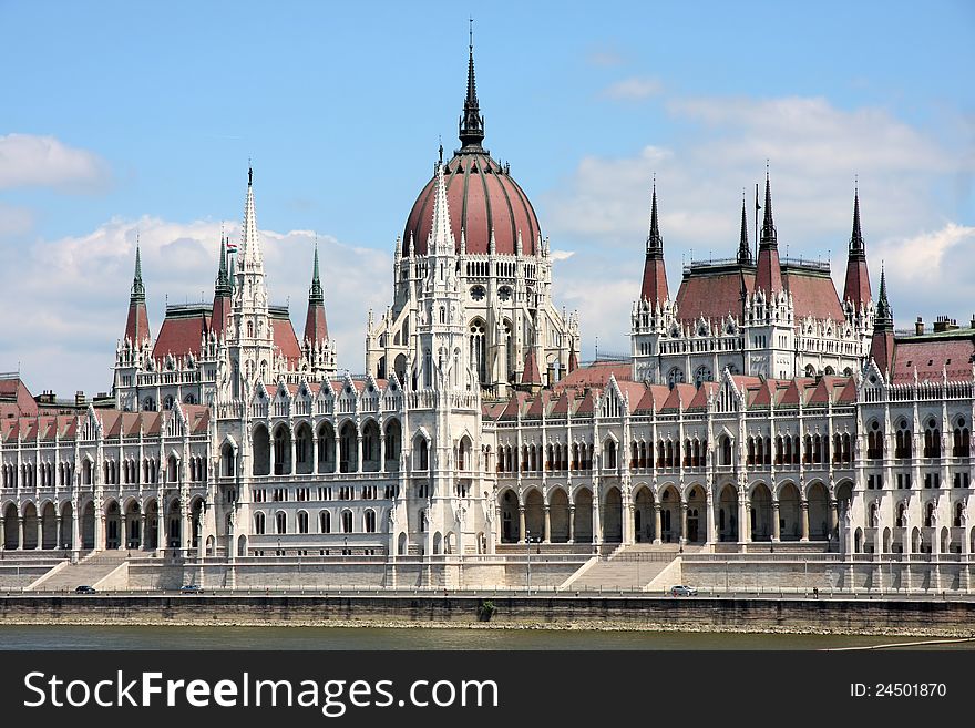 The parliament building in Budapest, Hungary