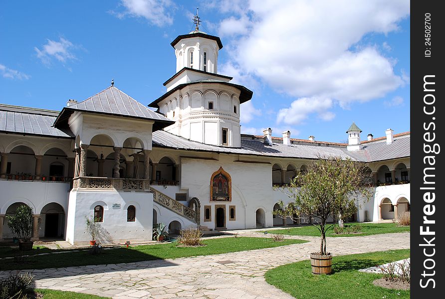 Horezu Monastery, founded in 1690 by Prince Constantin Brâncoveanu. UNESCO World Heritage Site from 1993
