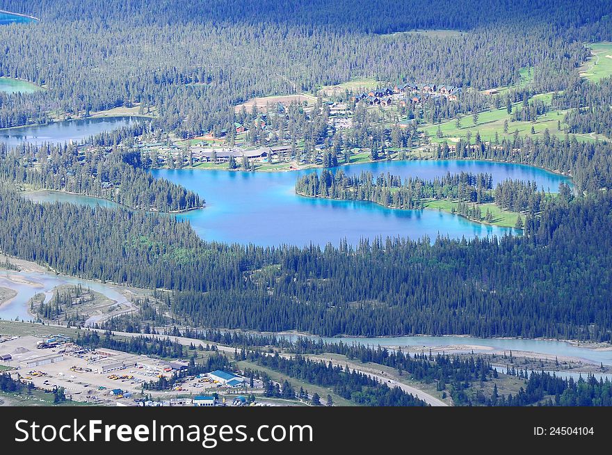 Jasper. View from Whistlers mountain. Jasper National Park. Canada. Jasper. View from Whistlers mountain. Jasper National Park. Canada.