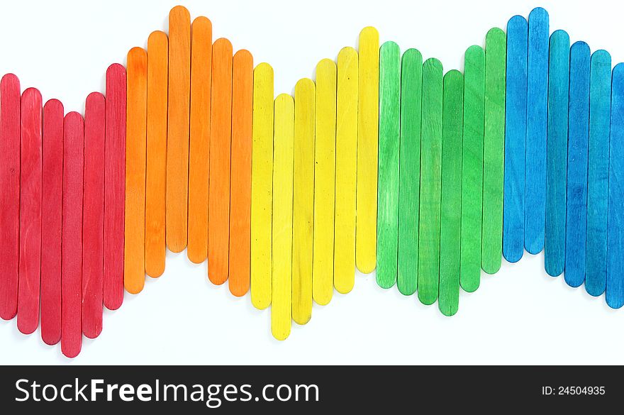 Blank colorful wood ice-cream stick background