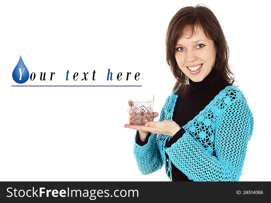 Girl Holding A Glass Of Water