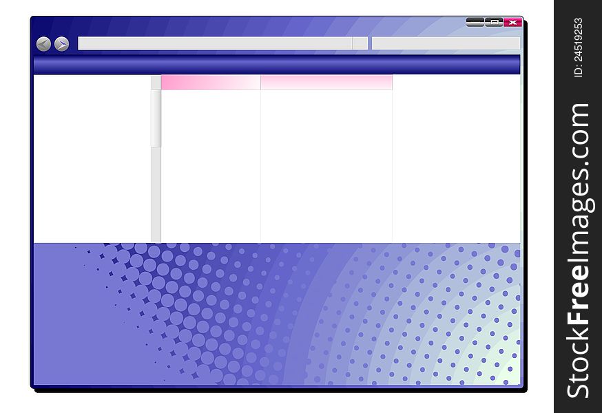 Abstract designed window for windows system. Abstract designed window for windows system