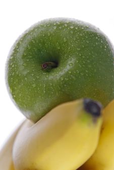 Apple And Bananas Royalty Free Stock Images Apple And Bananas Royalty Free Stock Images