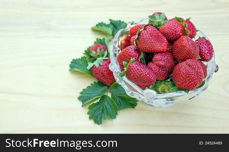 Closeup shot of fresh organic strawberries