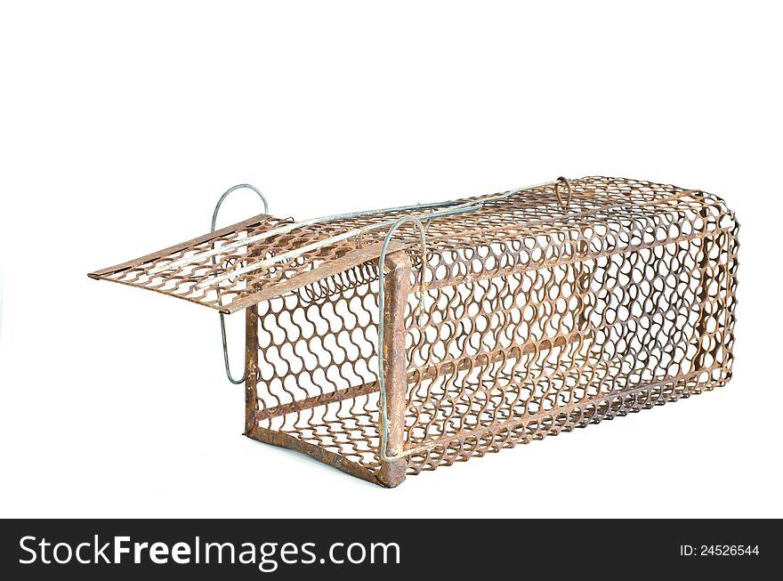 Rat cage on a white background. Rat cage on a white background.