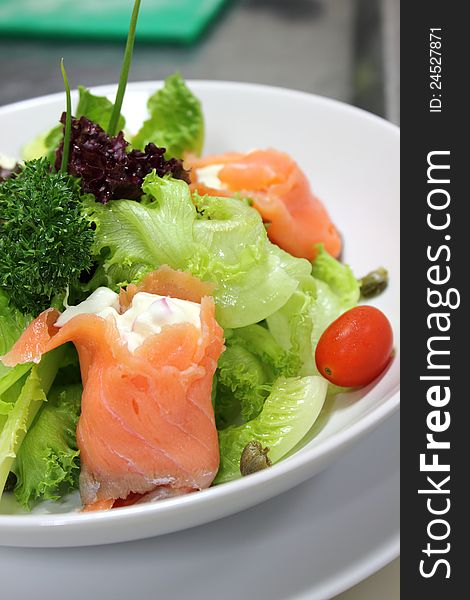 Salad Smoked salmon