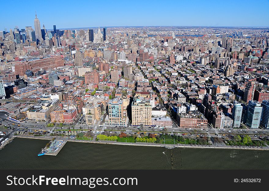 Aerial view of new york villages