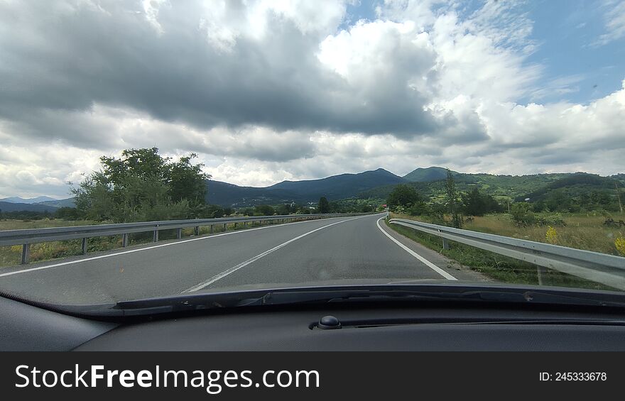 On The Road In Vrancea Mountains