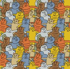 Cats Color Fun Seamless Pattern Stock Photo Cats Color Fun Seamless Pattern Stock Photo