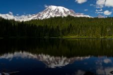 Reflections Lake Near Mount Rainier Royalty Free Stock Photo Reflections Lake Near Mount Rainier Royalty Free Stock Photo