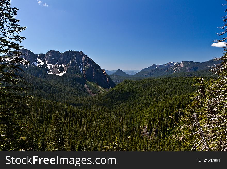 Mountain Range near Mount Rainier