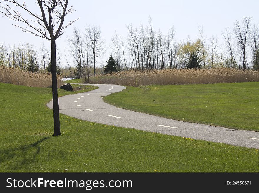 Curving Bike Path