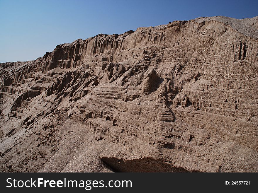 Sandstone rock formation near Indian ocean