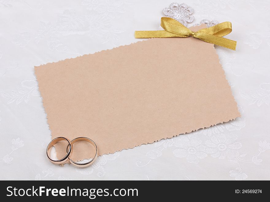Beautiful art background  with  wedding rings