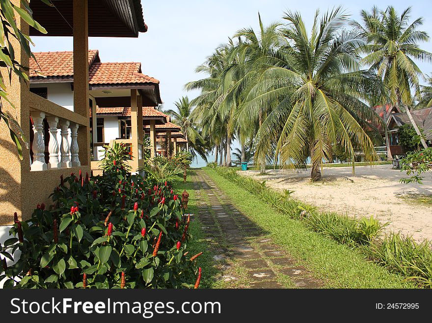 Bungalow on the road to the sea, Koh Samui, Thailand