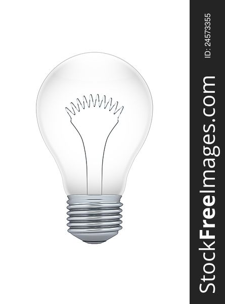 Light Bulb isolated with clipping path