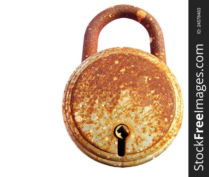 Rusted iron lock
