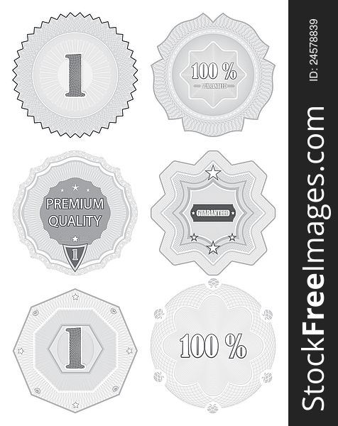 Vector  Premium Quality Labels with retro design. Vector  Premium Quality Labels with retro design.