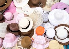 Various Fashion Hats Stock Photo