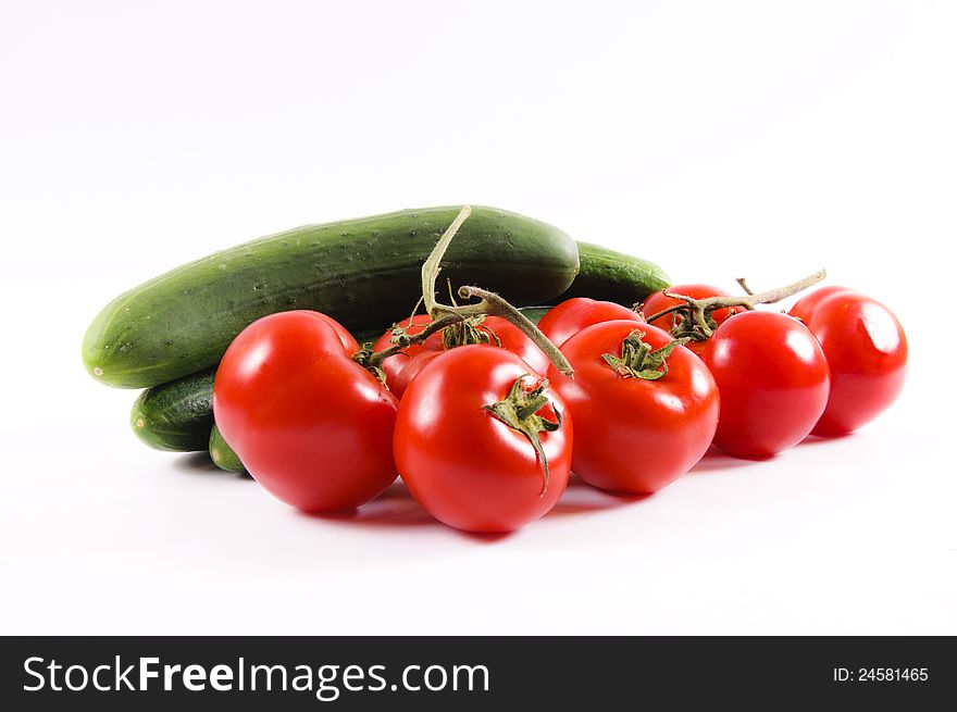 Vegetables isolated on the white. Vegetables isolated on the white