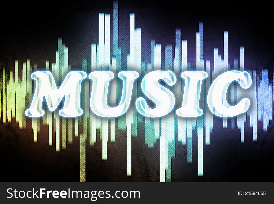 Illustration of an abstract music background