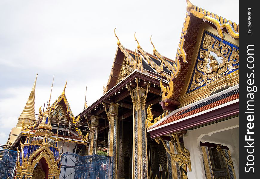 Emerald Buddha Temple(Wat Phra Kaew) in Progress. Emerald Buddha Temple(Wat Phra Kaew) in Progress