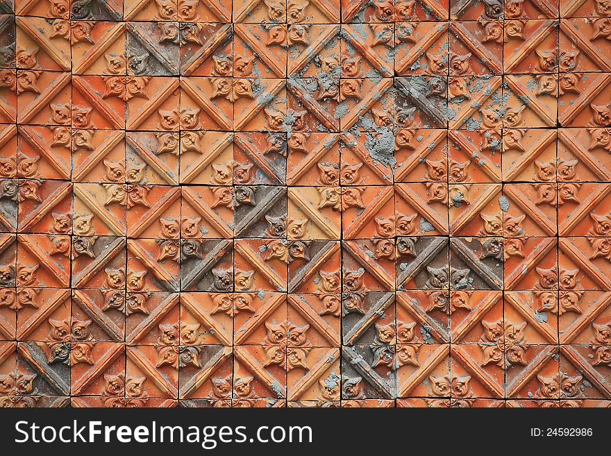 Wall Background As Thai Style Texture