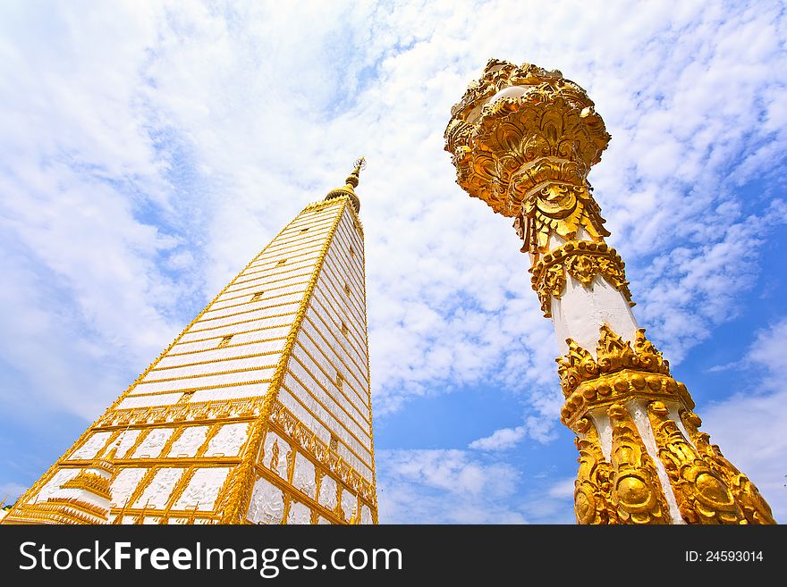 Temple and blue sky in Thailand. Temple and blue sky in Thailand