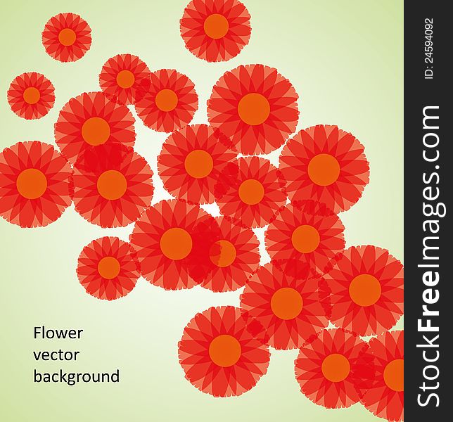 Vector beautiful red flower background art eps 10. Vector beautiful red flower background art eps 10