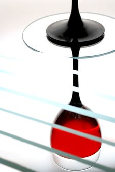 Reflection Of Glass Wine Stock Photos Reflection Of Glass Wine Stock Photos